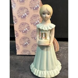 Vintage 1981 Enesco Growing‎ Up Birthday Girls 'Age 11' Figurine Blond